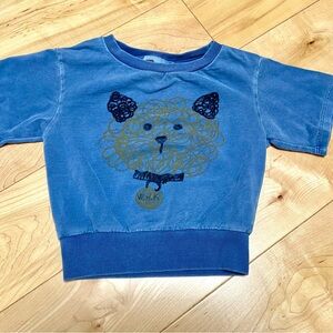 Weekend house kids Blue Kids sweatshirt tee with cute dog Design 2Y / 2T